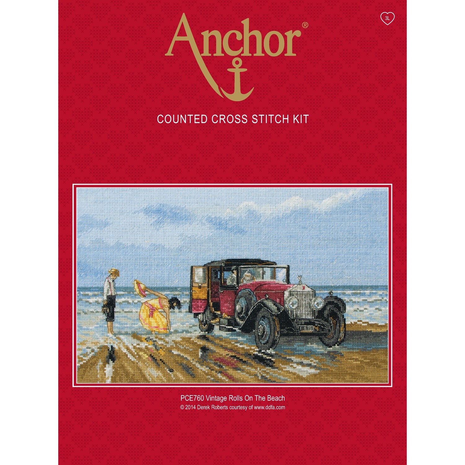 Anchor Essentials Cross Stitch Kit - Vintage Rolls on the Beach