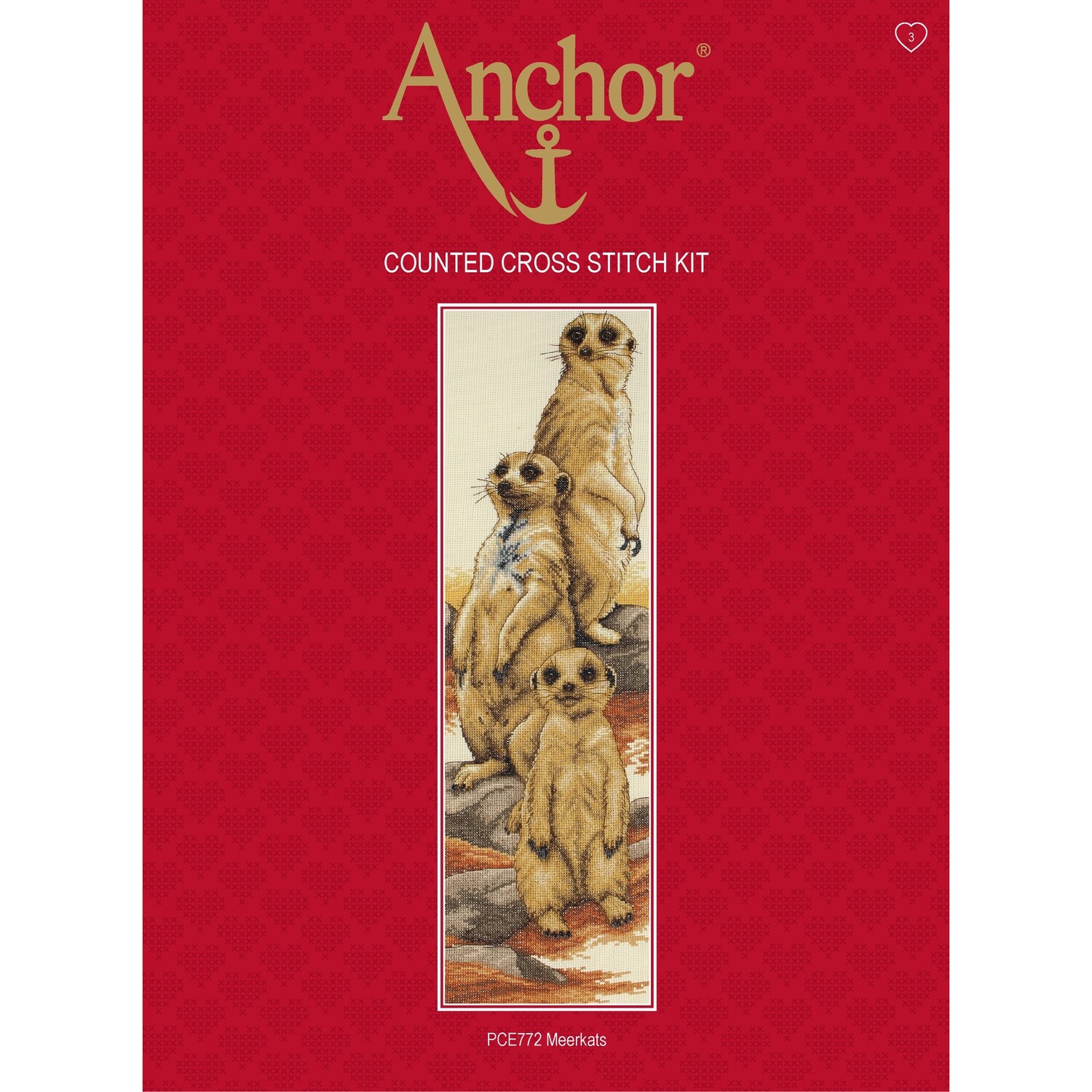 Anchor Essentials Cross Stitch Kit - Meerkats