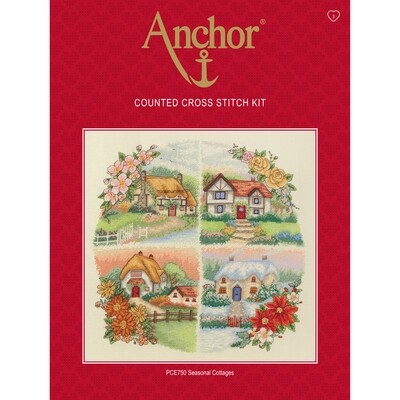 Anchor Essentials Cross Stitch Kit - Seasonal Cottages