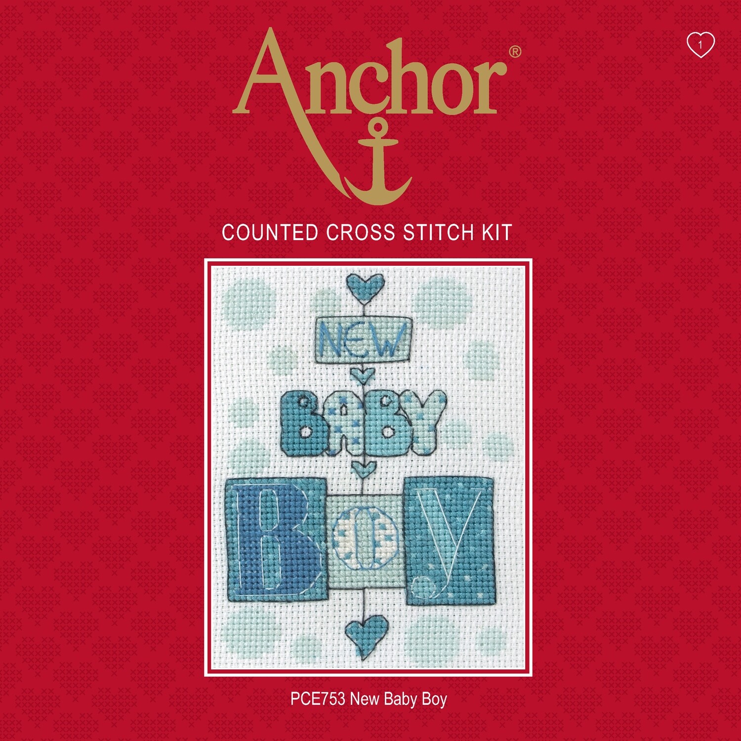 Anchor Essentials Cross Stitch Kit - New Baby Boy
