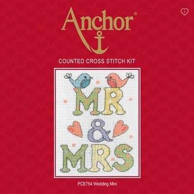 Anchor Essentials Cross Stitch Kit - Wedding Mini Sampler
