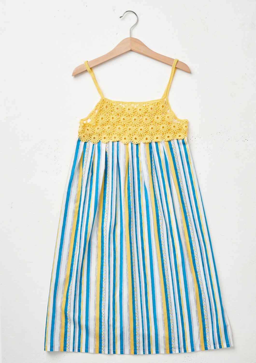 Digital Pattern Kid Summer Dress in Yellow