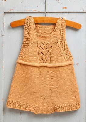 Digital Pattern Cable Knit Baby Romper