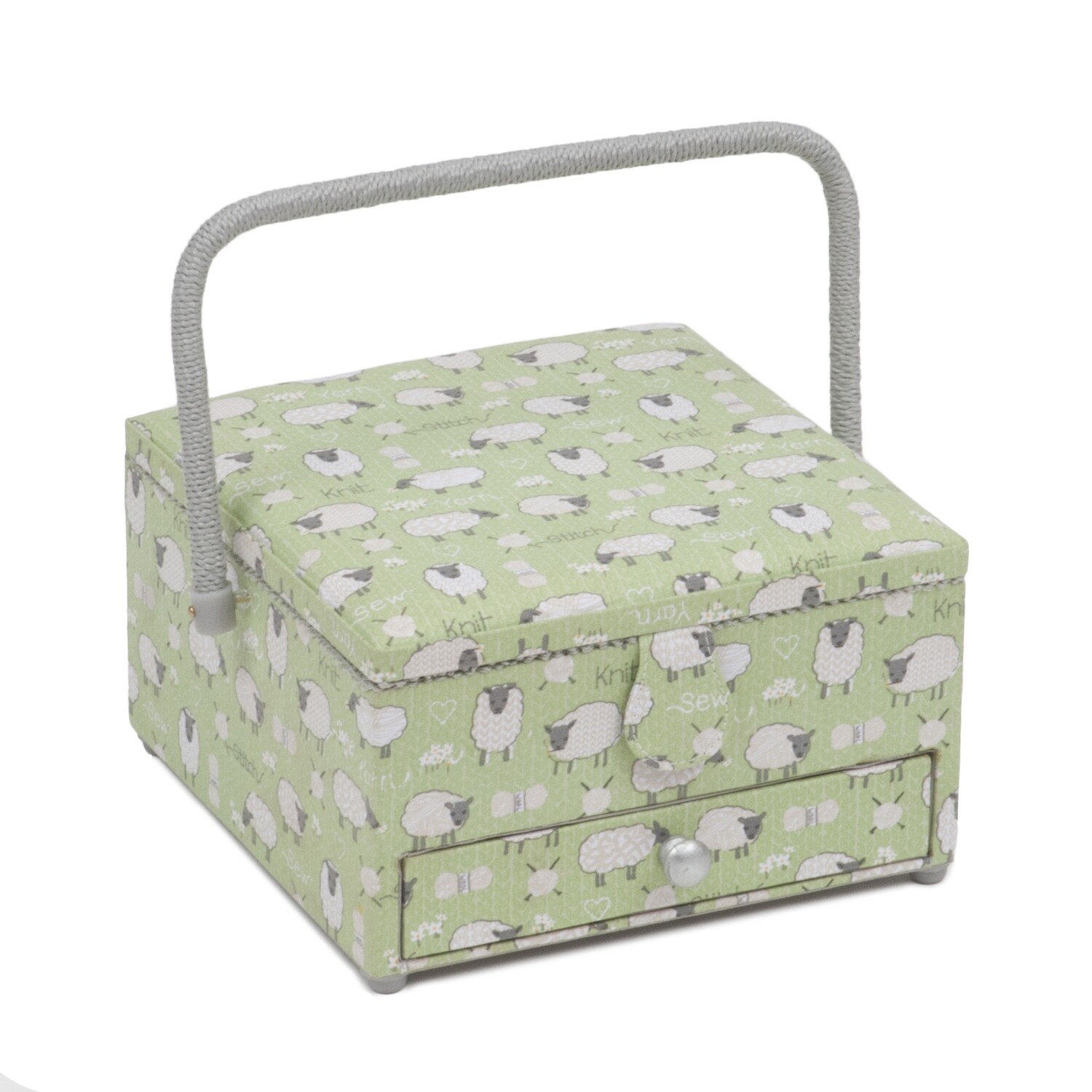 Sewing Box Large with Drawer - Sheep