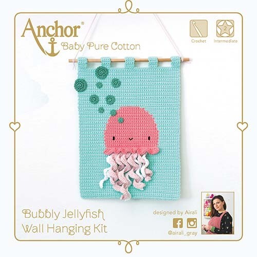 Anchor Crochet Kit - Bubbly Jellyfish 3D Wall Hanging