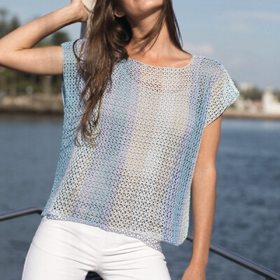 Digital Pattern Ocean Breeze Top