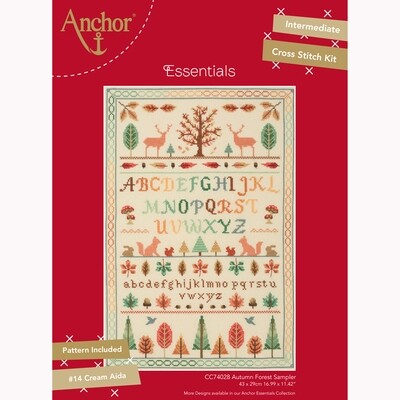 Anchor Essentials Cross Stitch Kit - Autumn Forest Sampler