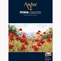 Maia Cross Stitch Kit - Clifftop Poppies
