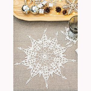 Digital Pattern Shinny white Table mat & coaster