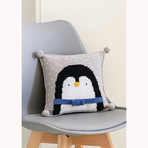 Digital Pattern Penguin cushion