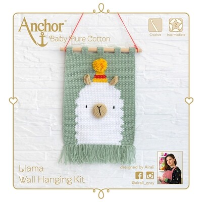 Anchor Wallhanging Crochet Kit - Llama