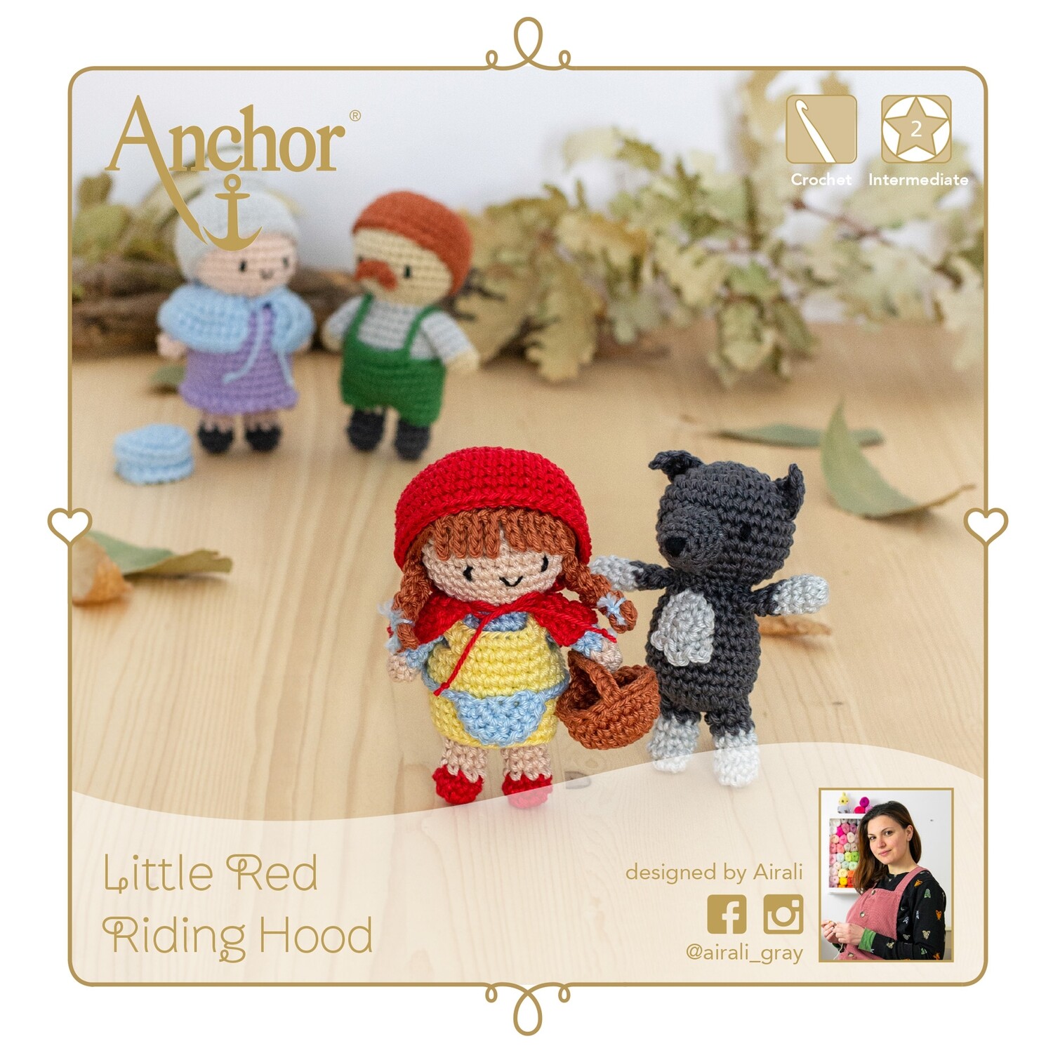 Anchor Crochet Kit - Red Riding Hood Amigurumi