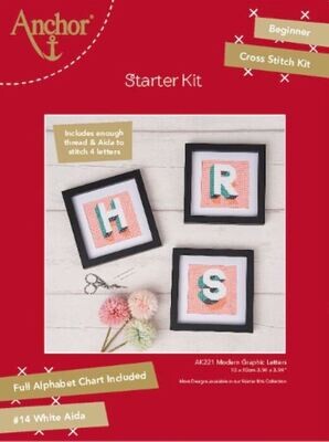 Modern Graphic Letters Cross Stitch Kit