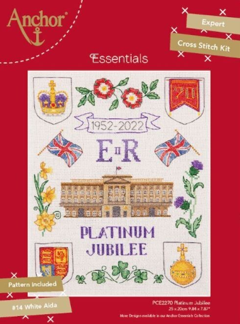 Anchor Essential Kit - Platinum Jubilee Cross Stitch Kit