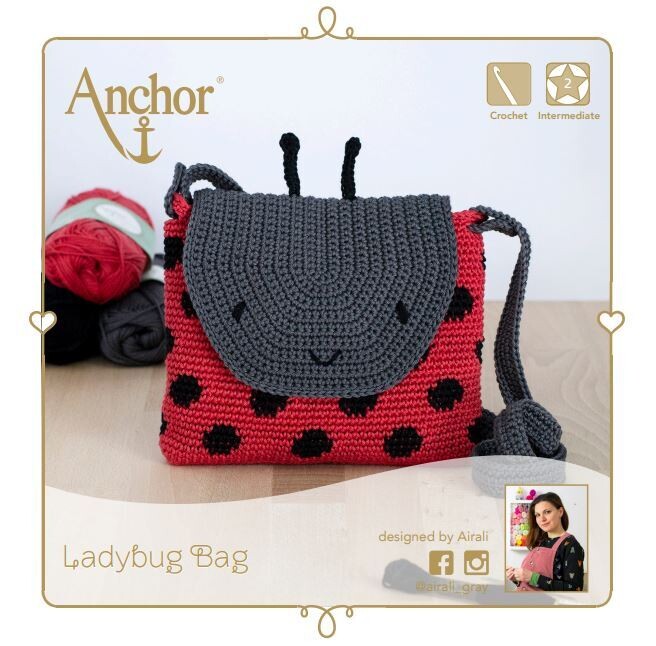 Anchor Crochet Kit - Ladybug bag