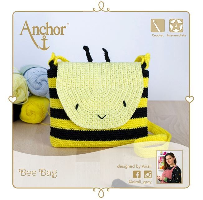 Anchor Crochet Kit - Bee bag