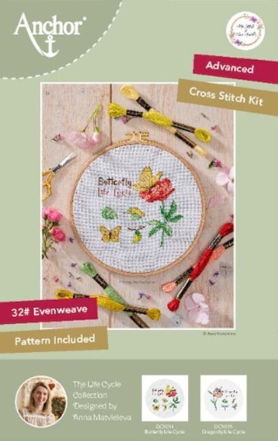 Anchor Essential Kit - Anna Butterfly Life Cross Stitch Kit