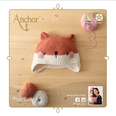 Anchor Crochet Kit - Fox Beanie