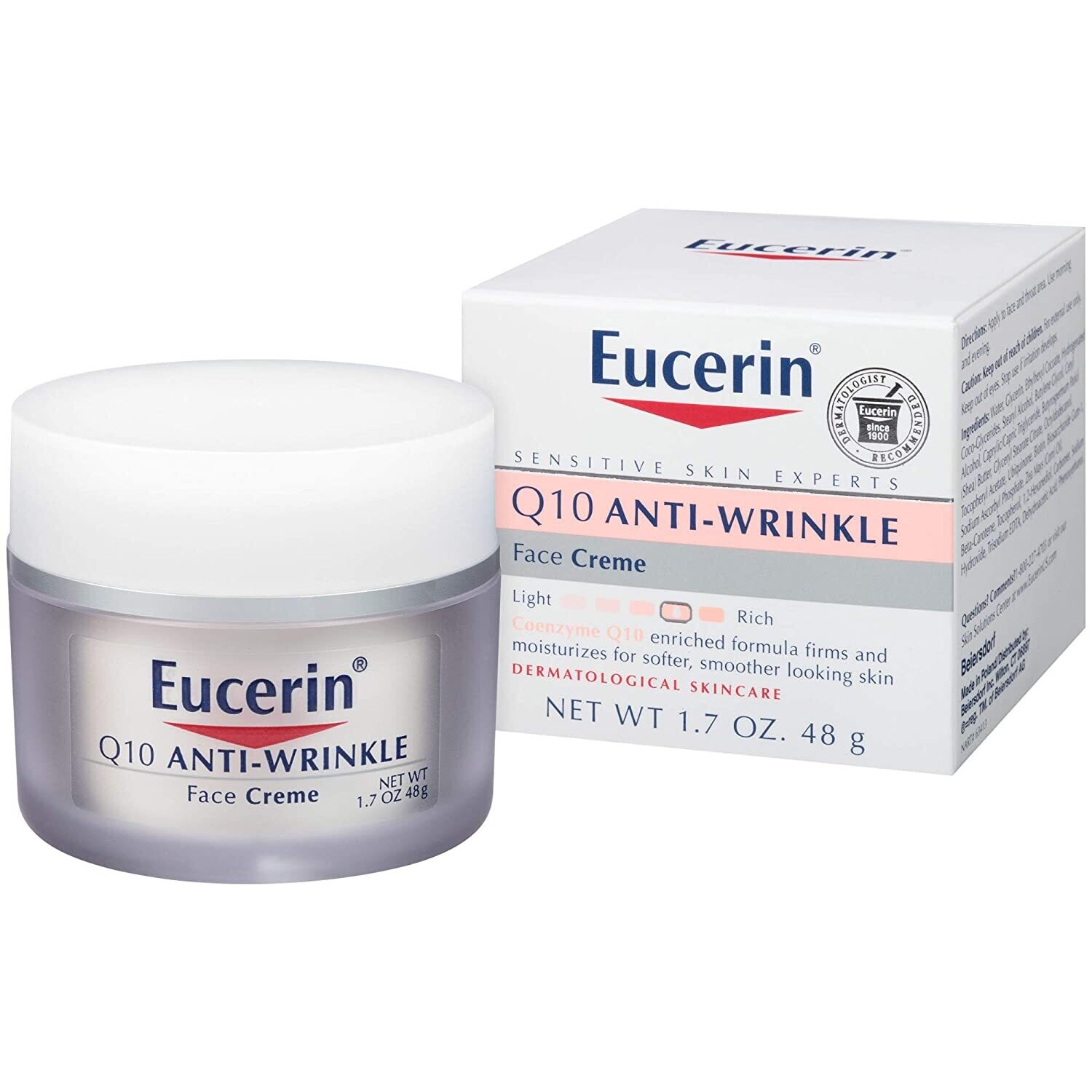 Eucerin, Q10 Anti-Wrinkle Face Cream, 1.7 oz (48 g)