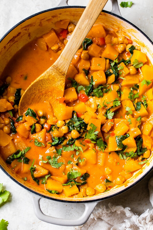 SWEET POTATO, BUTTERNUT SQUASH &amp; CHICKPEA CURRY