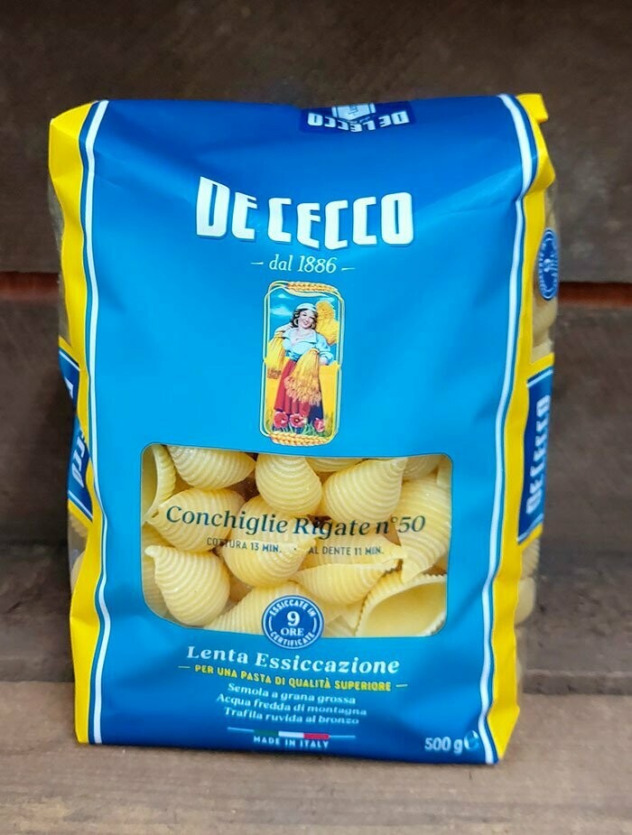 De Cecco Conchiglie Rigate nr 50 (500 g) pasta