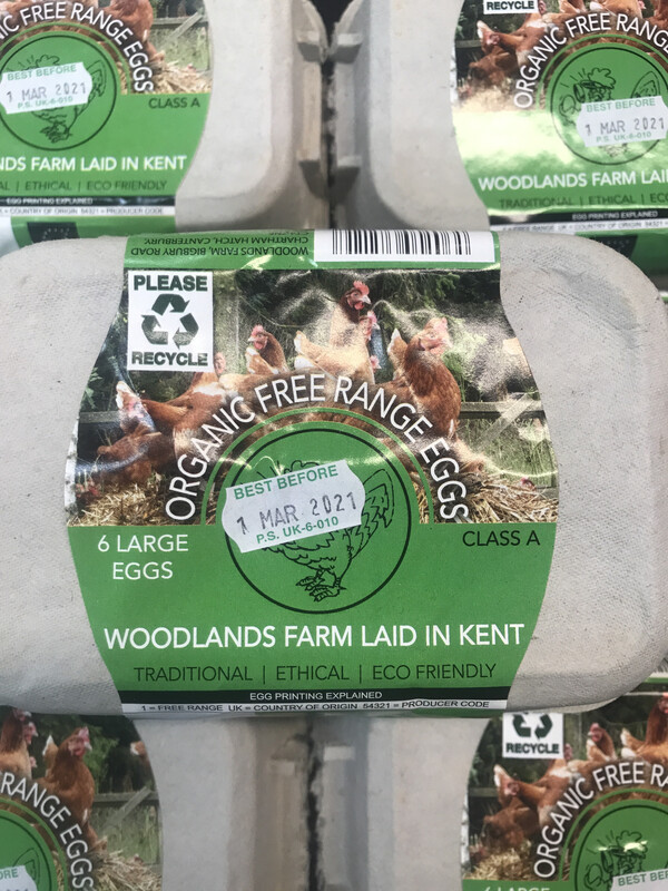 Woodlands Farm 6 Organic Eggs Laid in Kent