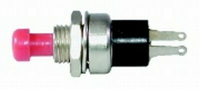 SWITCH PUSH MOM MINI SPST RND BLK 1