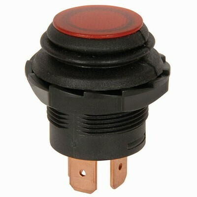 SWITCH PUSH MOM ILL RED SPST IP65 1