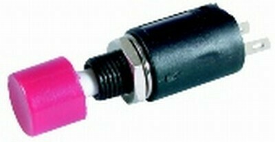SWITCH PUSH MOM SPST RND RED 1.5A@2
