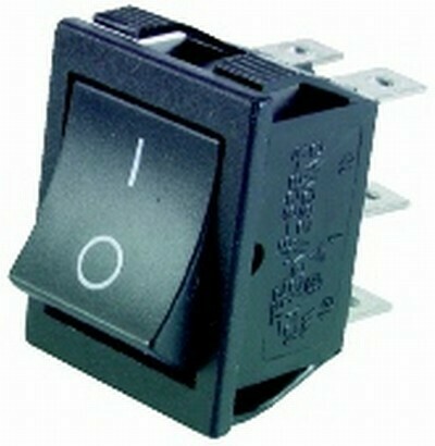 SWITCH ROCKER DPDT 10A@250V BLK