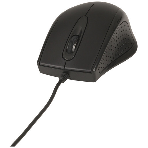MOUSE USB OPTICAL 3 BTN W/1000DPI BLK