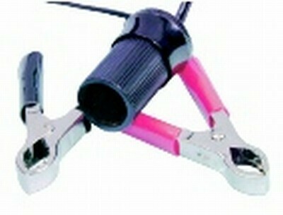 Cigarette lighter socket to battery clip
