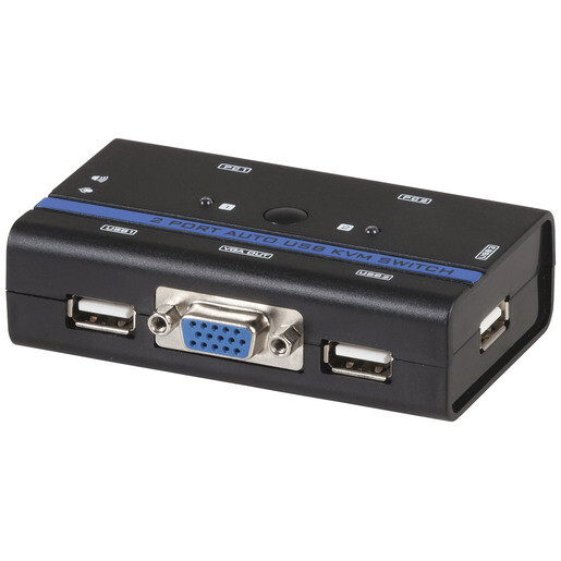 SWITCH KVM VGA/USB 2PORT W/AUDIO BLK