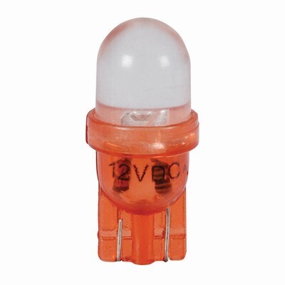 LED GLOBE T10 WEDGE RED 12VDC