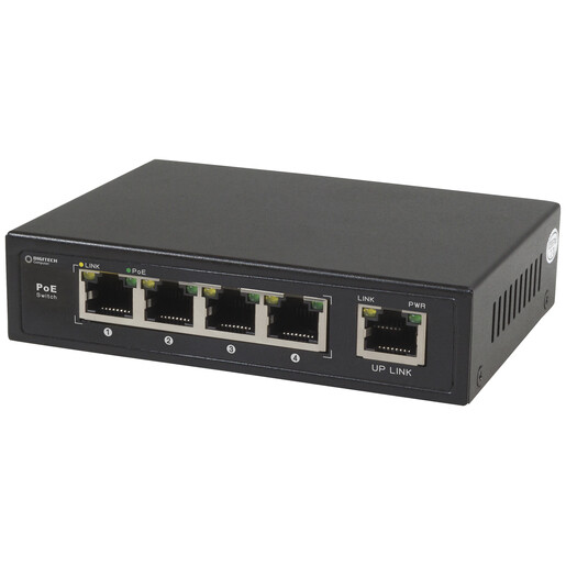 HUB SWITCH POE 5PORT 65W 10/100 W/PSU