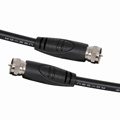 F Plug to F Plug Cable Black - 1.5m