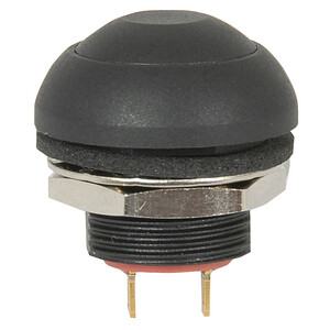 SWITCH PUSH MOM IP67 BLK SPST