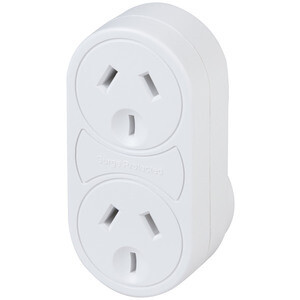 SURGE PROTECTOR MAINS DBL-OUTLET WH