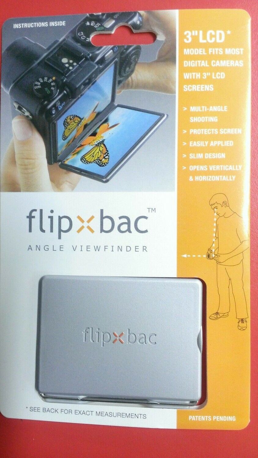 Flipbac 3&quot; LCD Angle viewfinder - Silver