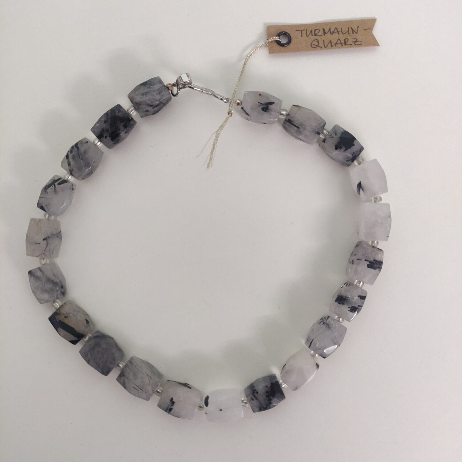 Edelsteinkette Turmalin/ Quarz