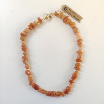 Edelsteinkette Aventurinquarz orange