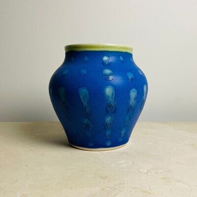 Medium Cobalt Dot Vase
