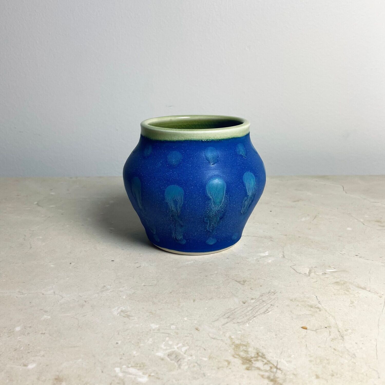 Small Cobalt Dot Vase