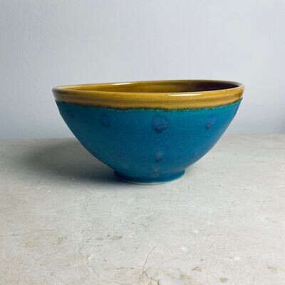 Turquoise Dot Small Bowl