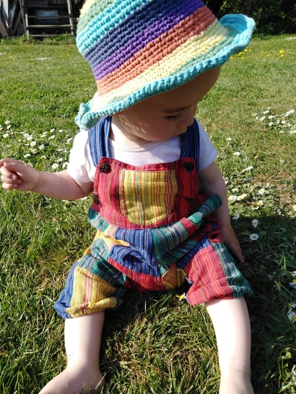 Kids Rainbow Crochet Hat