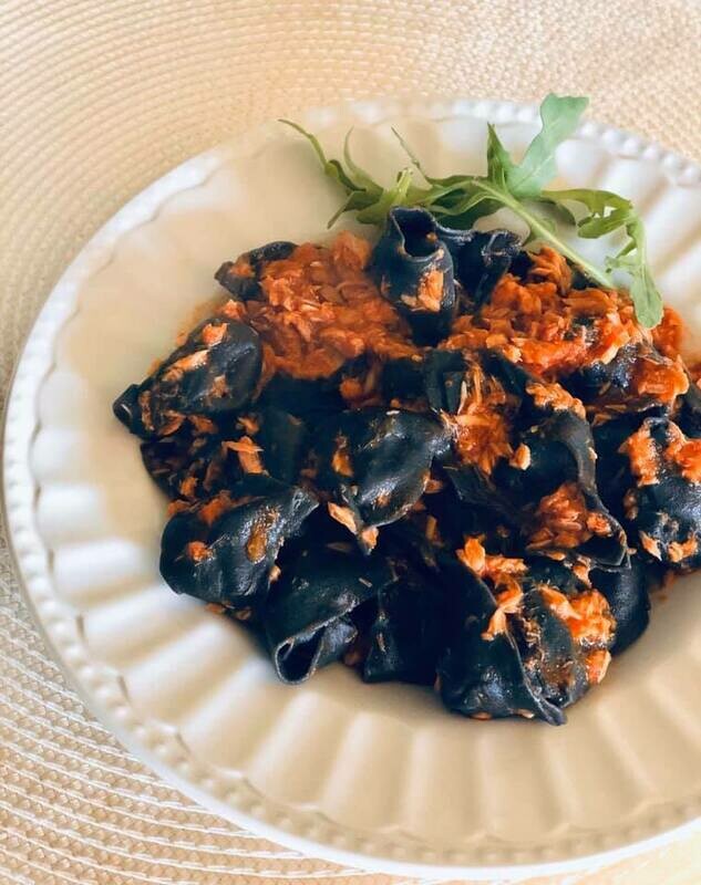Tortelli Neri Capesante e Gamberoni