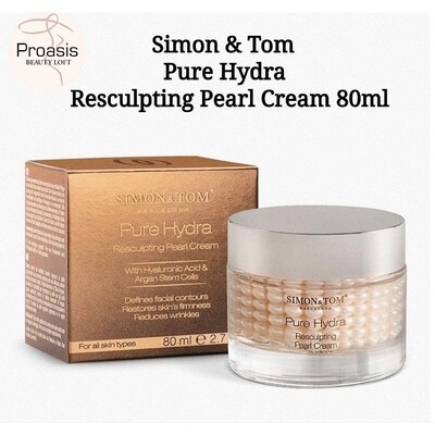 Resculpting Pearl Cream 80 ml {Simon & Tom} Made In Spain (Lifting/Reduce wrinkles/Hydrating with Hyaluronic Acid)