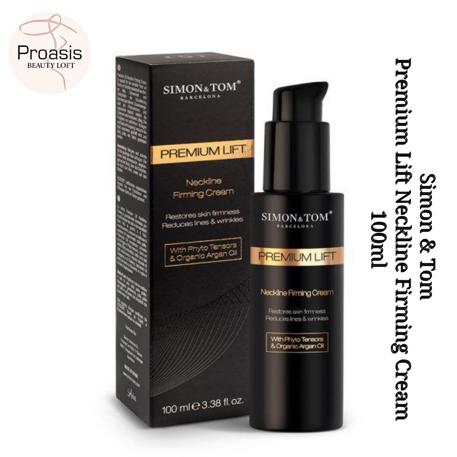 Premium Lift Neckline Firming Cream 100 ml {Simon & Tom} Made In Spain (Smoothens + reduce lines and wrinkles on neck)