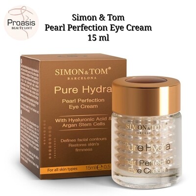Pure Hydra Pearl Perfection Eye Cream 15ml {Simon & Tom}Hyaluronic Acid & Argan Stem Cells to reduce wrinkles/fine lines