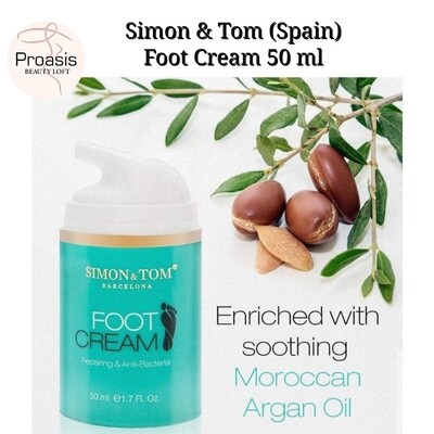 Simon & Tom (Spain Barcelona) Repairing and Anti-Bacterial Foot Cream 50 ml (Cracked Heels/Dry Skin)